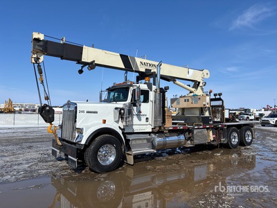 National 657D 36000 lb Straight Boom on 2003 Kenworth W900 6x4 Camión Grúa