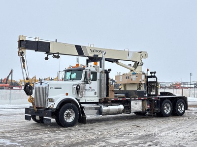 National 657D 36000 lb Straight Boom on 2003 Kenworth W900 6x4 Crane Truck