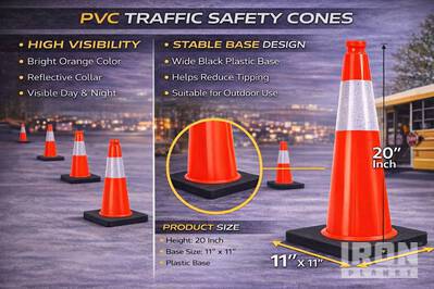 Chery Traffic Safety Cones - 20 Inch (50 pcs) Traffic Cones (Unused)