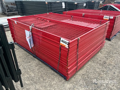 Quantity of (30) Canex 7 ft 5 in x 5 ft 10 in Powder Coated Site Fence (Unused)