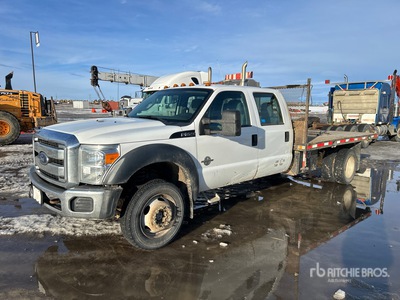 2012 Ford F-550 XLT 4x4 Crew Cab Flatbed Truck