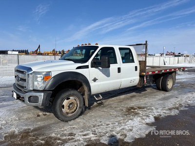 2012 Ford F-550 XL 4x4 Crew Cab Flatbed Truck