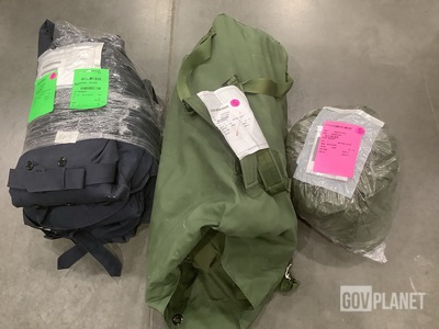 (7) Clothing Bags, (9) Duffel Bags, (32) All-Weather Coats & (3) Barracks Bags
