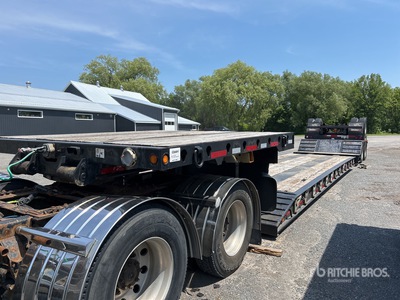 2014 Manotec T/A 50 ft Extendable Double Drop Lowboy Trailer