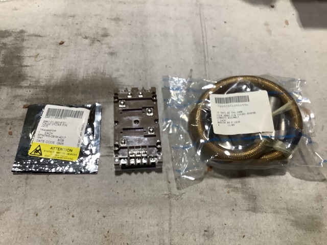 (3) Conduit Assemblies, (1) DC-DC Converter, (2) Transistors & Assorted Items (3) Conduit Assemblies, (1) DC-DC Converter, (2) Transistors & Assorted Items