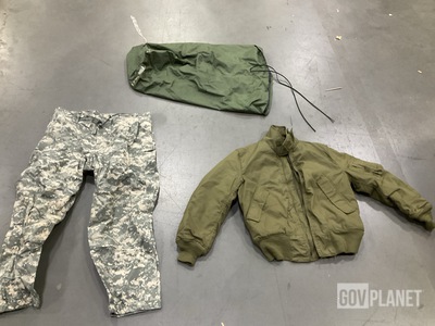 (3) Pairs of Wet Weather Trousers, (30) Cold Weather Jackets & Assorted Items