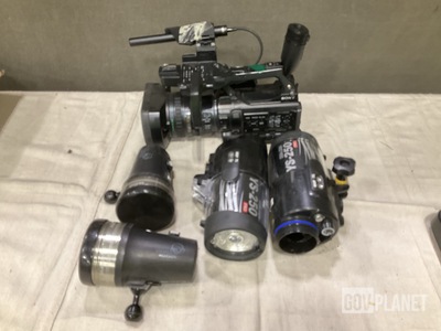 (12) Camera Flashes, (1) Sony Camcorder & Assorted Items