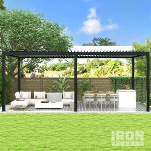 Chery Industrial Aluminum Pergola Kit w/ Adjustable Roof (Unused)