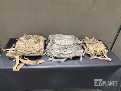 (8) Field Packs, (8) Large Field Pack Sets, (18) Assault Packs & Assorted Items
