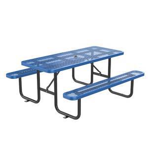 Chery 8ft picnic table with umbrella hole Blue Varios, tienda, almacen, consumidor (Unused)