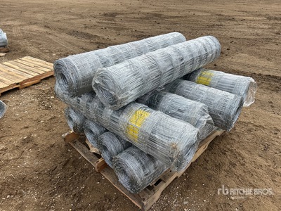 Quantity of (10) 2025 BYT FFC762 330 ft x 4 ft Galvanized Fencing (Unused)