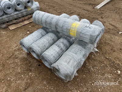 Quantity of (5) 2025 BYT FFC762 330 ft x 4 ft Galvanized Fencing (Unused)