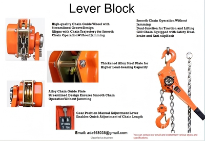 Quantity of (8) 2026 OKG LB-80 Lever Block Divers - Magasin, entrepôt, consommateur (Unused)