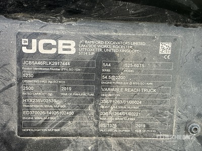 2019 JCB 525-60 Chariot élévateur télescopique