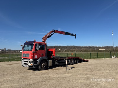 Fassi F230AXP.22 9500 kg Articulated Boom on 2008 MAN TGA 6x2 Camion Plateau Porte Matériel Avec Grue Flatbed Truck with Crane