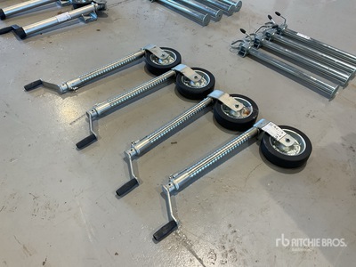 Quantity of (4) 48" Serrated Jockey Wheels (Unused)