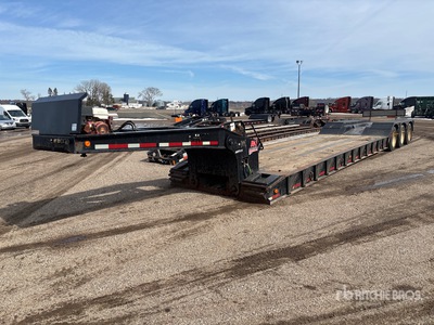 2004 Load King 553 Tri/A Single Drop Removable Gooseneck Lowboy Trailer