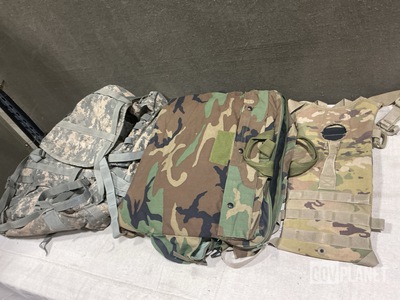 (19) Large Field Pack Rucksacks, (40) Hydration System Carriers & Assorted Items