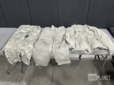 (7) Extreme Cold Weather Parkas, (35) Pairs of Trousers & Assorted Items