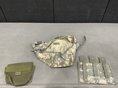 (238) M4 Three Mag Pouches, (65) Waist Packs & Assorted Items