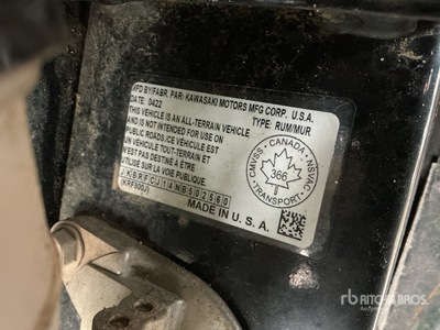 2022 Kawasaki Teryx 4x4 Utility Vehicle