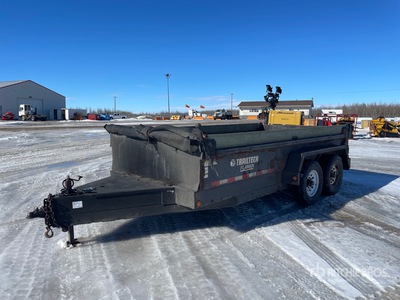 2009 Trailtech 14 ft T/A Quarter Frame End Dump Trailer