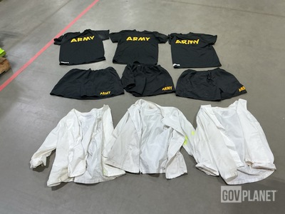 (136) Pairs of Physical Fitness Trunks, (75) Athlete’s T-Shirts & Assorted Items