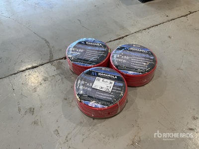 Quantity of (3) Manarola Rolls Rubber Airline Hose (Unused)