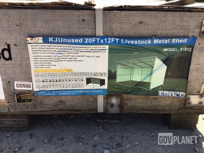 KJ K1912 Livestock Metal Shed - Unused
