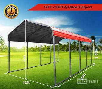 Golden Mount Classic Steel Carport 12'W x 20'L (Unused)