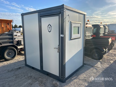 7 ft 1 in x 5 ft 3 in 1 Person Skid-Mounted Portable Toilet