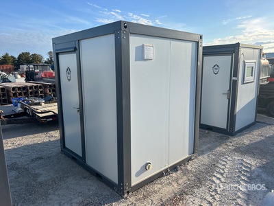 7 ft 1 in x 6 ft 3 in 1 Person Skid-Mounted Portable Toilet