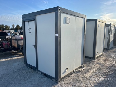 7 ft 1 in x 6 ft 3 in 1 Person Skid-Mounted Portable Toilet