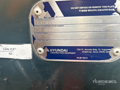 2017 Hyundai HX235LCR Excavadora de Cadenas