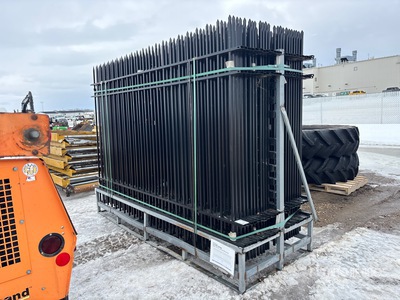 Quantity of (24) 10 ft x 7 ft Wrought Iron Fencing