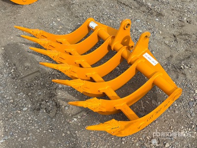 2026 GIYI 48 in Excavator Rake - Fits Cat 307 (Unused)