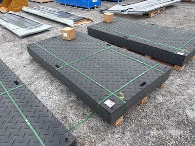 Quantity of (12) 2026 SKLP SK-LJB12 Polyethylene Sheet Ground Protection Mats Varios, tienda, almacen, consumidor (Unused)