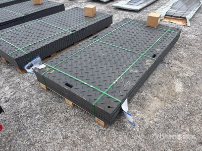 Quantity of (12) 2026 SKLP SK-LJB12 Polyethylene Sheet Ground Protection Mats Varios, tienda, almacen, consumidor (Unused)