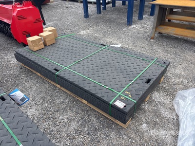 Quantity of (12) 2026 SKLP SK-LJB12 Polyethylene Sheet Ground Protection Mats Varios, tienda, almacen, consumidor (Unused)