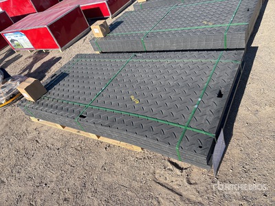 Quantity of (12) 2026 SKLP SK-LJB12 Polyethylene Sheet Ground Protection Mats Varios, tienda, almacen, consumidor (Unused)