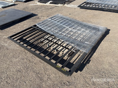 2026 SKLP SK-14BL 14 ft x 7 ft Wrought Iron Bi-Parting Puerta de entrada (Unused)