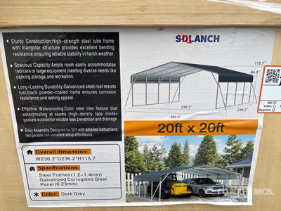2026 SDLC2020 20 ft x 20 ft مظلة سيارات (Unused)