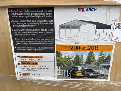2026 SDLC2020 20 ft x 20 ft مظلة سيارات (Unused)