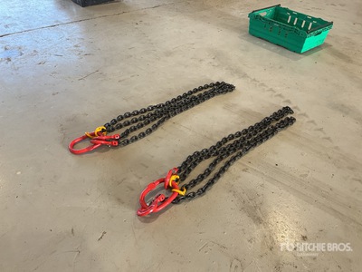 Quantity of (2) 7' Double Lifting Chains (Unused)