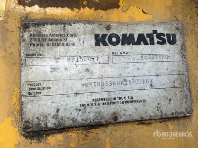 2009 Komatsu HD1500-7 Haul Truck