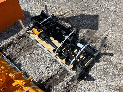 Quantity of (8) 2026 VICSEC VCA-8 Mini excavator quick attach, buckets, ripper, grapple, auger, rake (Unused)