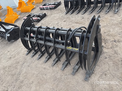 2026 GIYI GY-CLG72 72 in Grapple Skid Steer Root Rake (Unused)