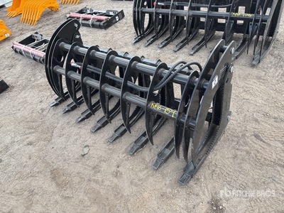 2026 GIYI GY-CLG72 72 in Grapple Skid Steer Root Rake (Unused)