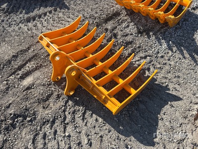 2026 GIYI 44 in Excavator Rake - Fits Cat 305 (Unused)
