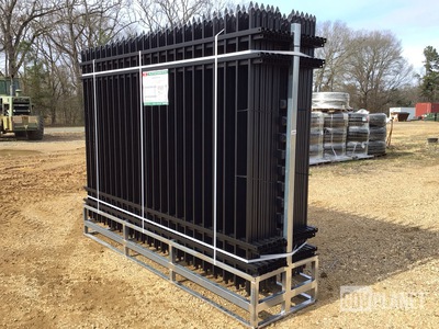 (24) Pieces of KJ Powder Coated Steel Fence w/(25) Post Connectors - Unused